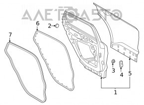 Door Seal Rear Left Ford Escape MK4 20-24