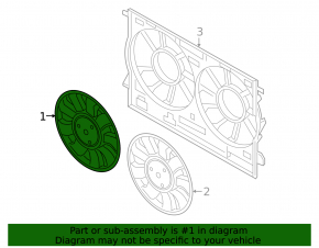Right cooling fan for Porsche Cayenne 19-26 2.9T, 3.0T, 4.0T 600W, 390mm