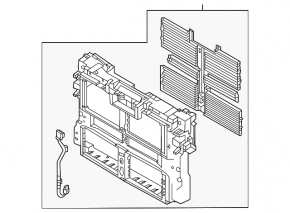 Mazda CX-50 23-25 radiator panel assembly with motor