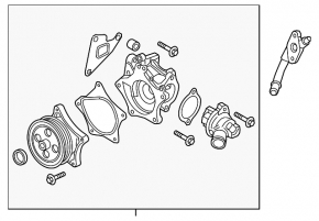 Water pump assembly Chevrolet Volt 16-