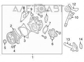 Water pump assembly Chevrolet Volt 16-