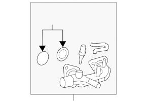 Cooling system tee Lexus RX450h 16-22