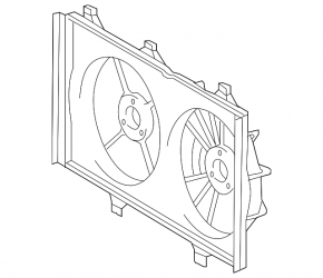 Toyota Avalon 2012 bare radiator shroud diffuser