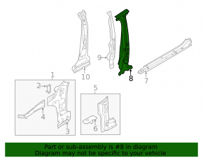 Right center pillar for VW Jetta 19-24