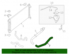 Lower cooling hose for Nissan Altima 13-18