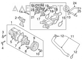 Water pump Hyundai Santa FE Sport 17-18 2.0T