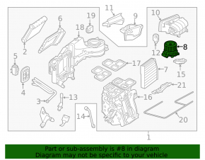 Heater fan motor for the Infiniti QX30 17-19