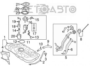 Fuel pump gasoline pump flask assembly Hyundai Veloster 12-15 dorest