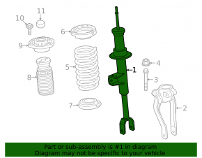 Shock absorber front right BMW 5 G30 17-23 2.0T AWD m sport