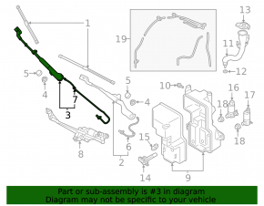 Right wiper arm Volvo XC40 19-25 with heated nozzles