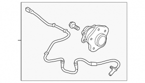 Rear left hub Infiniti QX56 QX80 10-20