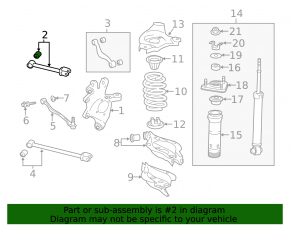 Upper rear left longitudinal control arm for Lexus IS 14-20