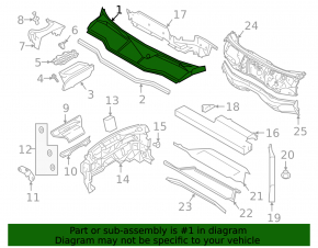Plastic windshield wiper grille for the Audi E-Tron 19-23
