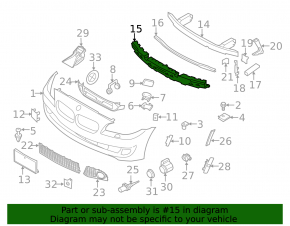 Front Bumper Absorber BMW 5 F10 11-16 M Pack