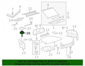Toyota Camry V40 spare tire mounting bolt