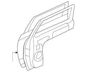 Door bare rear right Mitsubishi Outlander Sport ASX 10-23