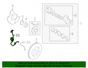 ABS sensor front left Hyundai Sonata 11-15 chip broken