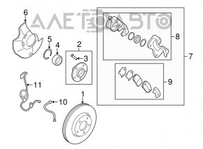 ABS sensor front left Hyundai Sonata 11-15 chip broken