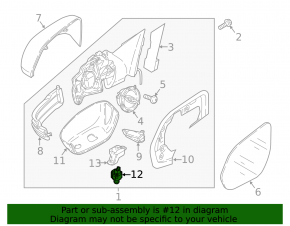 Left side mirror camera for VW Atlas 24-25