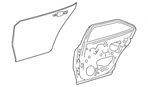 Door bare rear left Toyota Camry v70 18-24