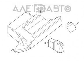Glove box, glove compartment Nissan Maxima A36 16-18 beige