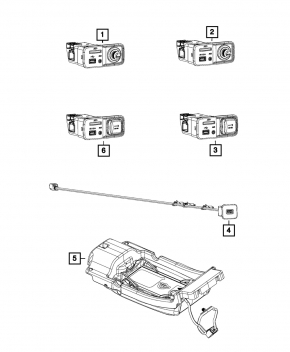 USB Hub Center Console Jeep Cherokee KL 14-18