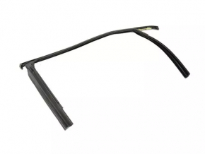 Upper door molding front right Jeep Cherokee KL 14-23 black with glass seal