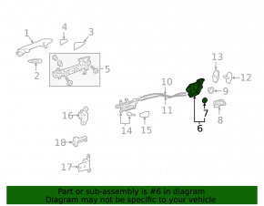 Rear right door lock Lexus NX200t NX300 NX300h 15-21