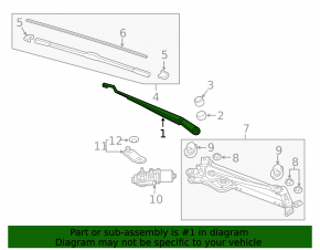Wiper arm right Honda HR-V 16-22