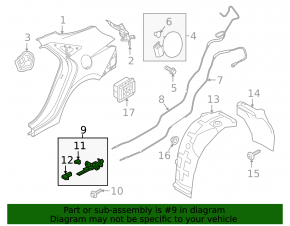 Fuel tank and trunk release handle Hyundai Elantra 21-