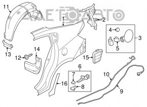 Fuel tank and trunk release handle Hyundai Elantra 21-