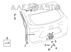 Trunk lid tilt sensor right Toyota Highlander 20-