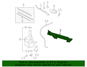 Windscreen wiper linkage with motor for Toyota Solara 2.4 04-08