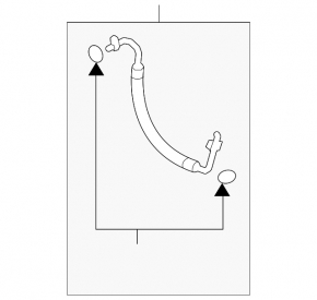 08-15 Nissan Rogue A/C condenser-compressor hose