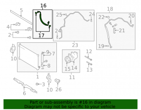 08-15 Nissan Rogue A/C condenser-compressor hose