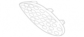 Front bumper grille right Mercedes CLA 17-19 without fog lights