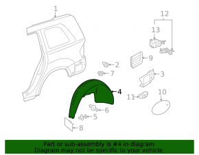 Rear left fender liner Mercedes X164 GL W164 ML
