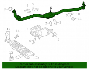 Exhaust pipe middle part Mercedes W167 GLE 450 20-23 3.0h AWD