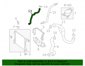 Cooling pipe tank-radiator Mercedes W212 10-16 3.5