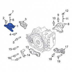 Front engine mount for Ford Flex 13-19