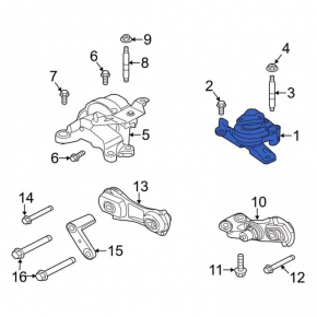Front engine mount for Ford Flex 13-19