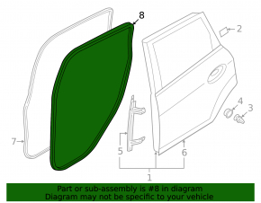 Door seal rear left Ford C-max MK2 13-18