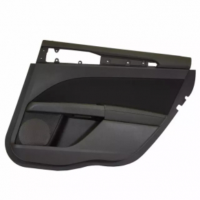 Door trim card rear right Ford Fusion mk5 13-16 leather black with red stitching
