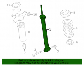 Rear left shock absorber Jaguar E-Pace 18-20