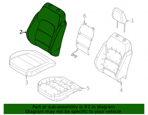 Passenger seat Ford Bronco Sport 21-25 without airbag, mechanical, heated, combined leather black with dark gray