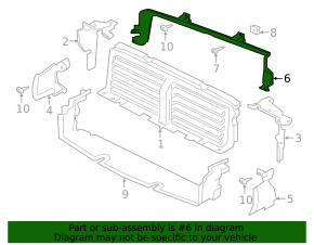 Upper radiator deflector Jaguar F-Pace X761 17-21