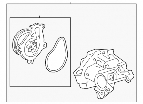 Water pump assembly Lexus NX300h 15-21