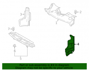 Left radiator deflector for Toyota C-HR 18-19 Turkey built