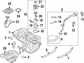Fuel tank Hyundai Santa Fe 24-26 HEV