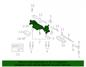 Steering rack VW CC 08-17